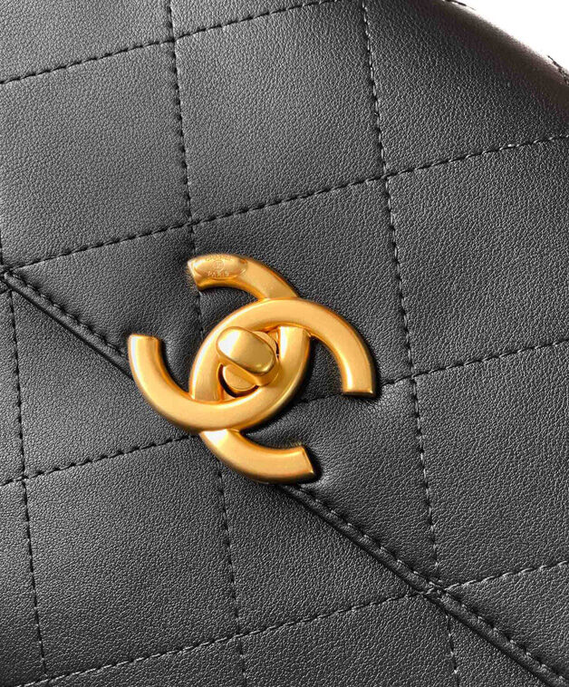 Chanel Large Flap Bag With Top Handle AS5467 Black